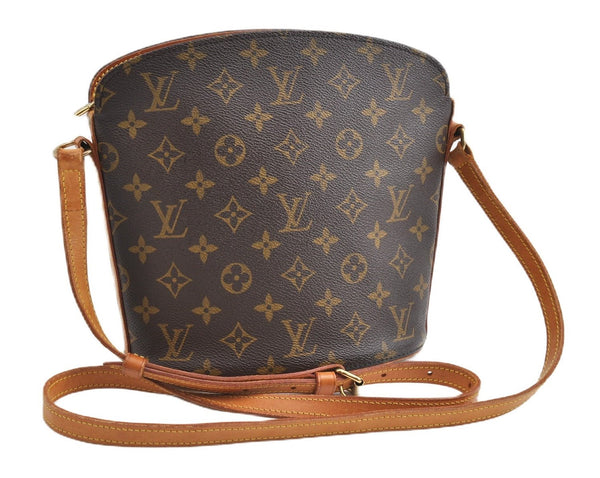 Authentic Louis Vuitton Monogram Drouot Shoulder Cross Body Bag M51290 LV 1919G