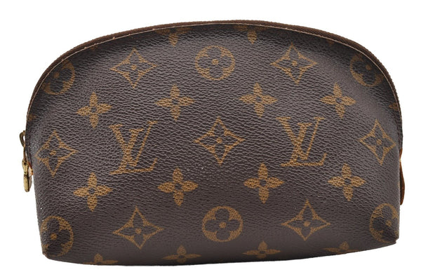 Authentic Louis Vuitton Monogram Pochette Cosmetic Pouch M47515 LV Junk 1919I