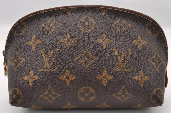 Authentic Louis Vuitton Monogram Pochette Cosmetic Pouch M47515 LV Junk 1919I