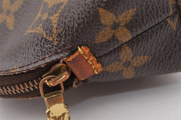 Authentic Louis Vuitton Monogram Pochette Cosmetic Pouch M47515 LV Junk 1919I
