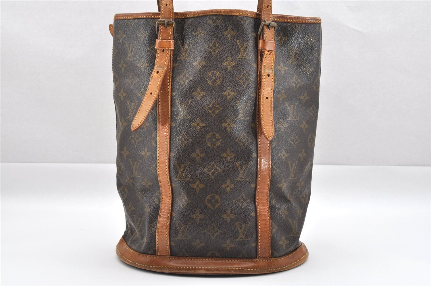 Authentic Louis Vuitton Monogram Bucket GM Shoulder Tote Bag Old Model LV 1920I