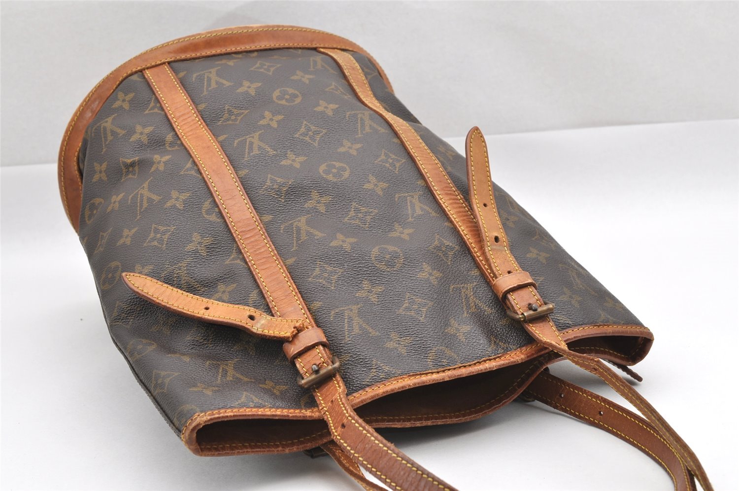 Authentic Louis Vuitton Monogram Bucket GM Shoulder Tote Bag Old Model LV 1920I