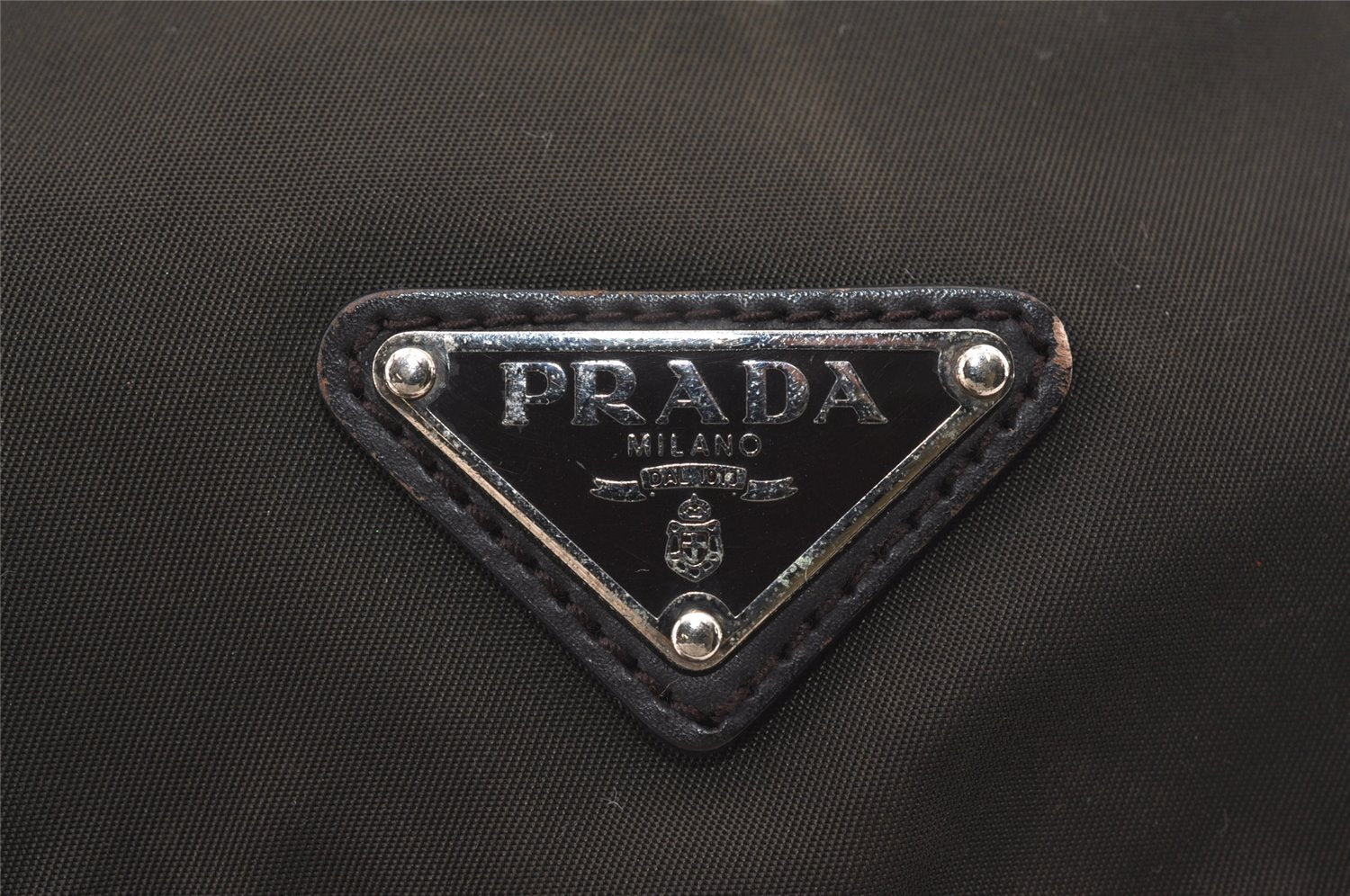 Authentic PRADA Nylon Tessuto Leather Shoulder Cross Body Bag Khaki Green 1921I