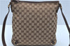 Authentic GUCCI Abbey Shoulder Cross Body Bag GG Canvas Leather Brown 1922D