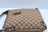 Authentic GUCCI Abbey Shoulder Cross Body Bag GG Canvas Leather Brown 1922D