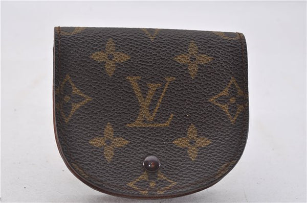 Authentic Louis Vuitton Monogram Porte Monnaie Gousset M61970 Coin Purse 1922F