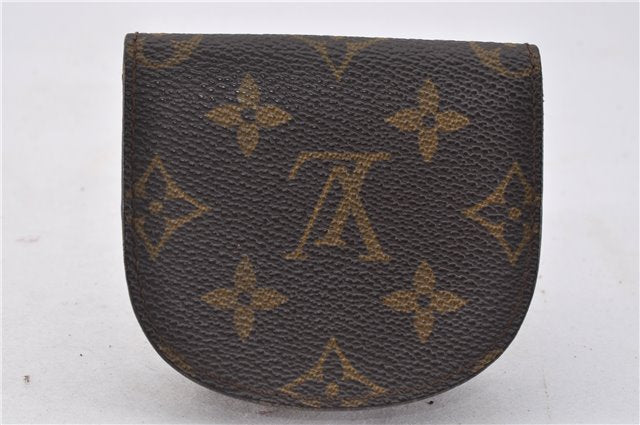 Authentic Louis Vuitton Monogram Porte Monnaie Gousset M61970 Coin Purse 1922F