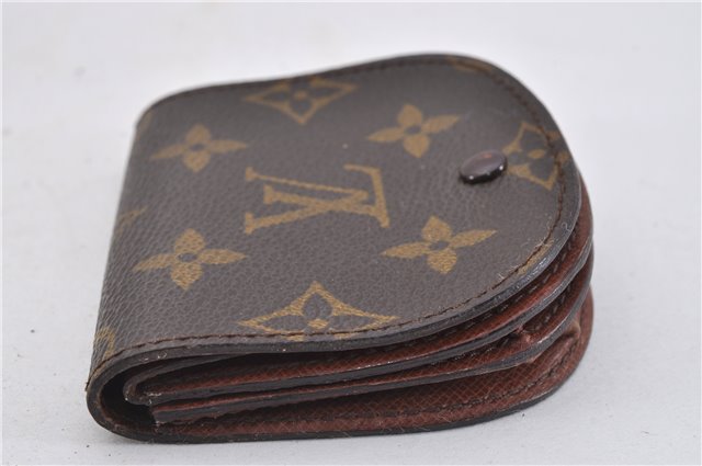 Authentic Louis Vuitton Monogram Porte Monnaie Gousset M61970 Coin Purse 1922F