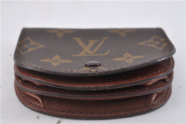 Authentic Louis Vuitton Monogram Porte Monnaie Gousset M61970 Coin Purse 1922F