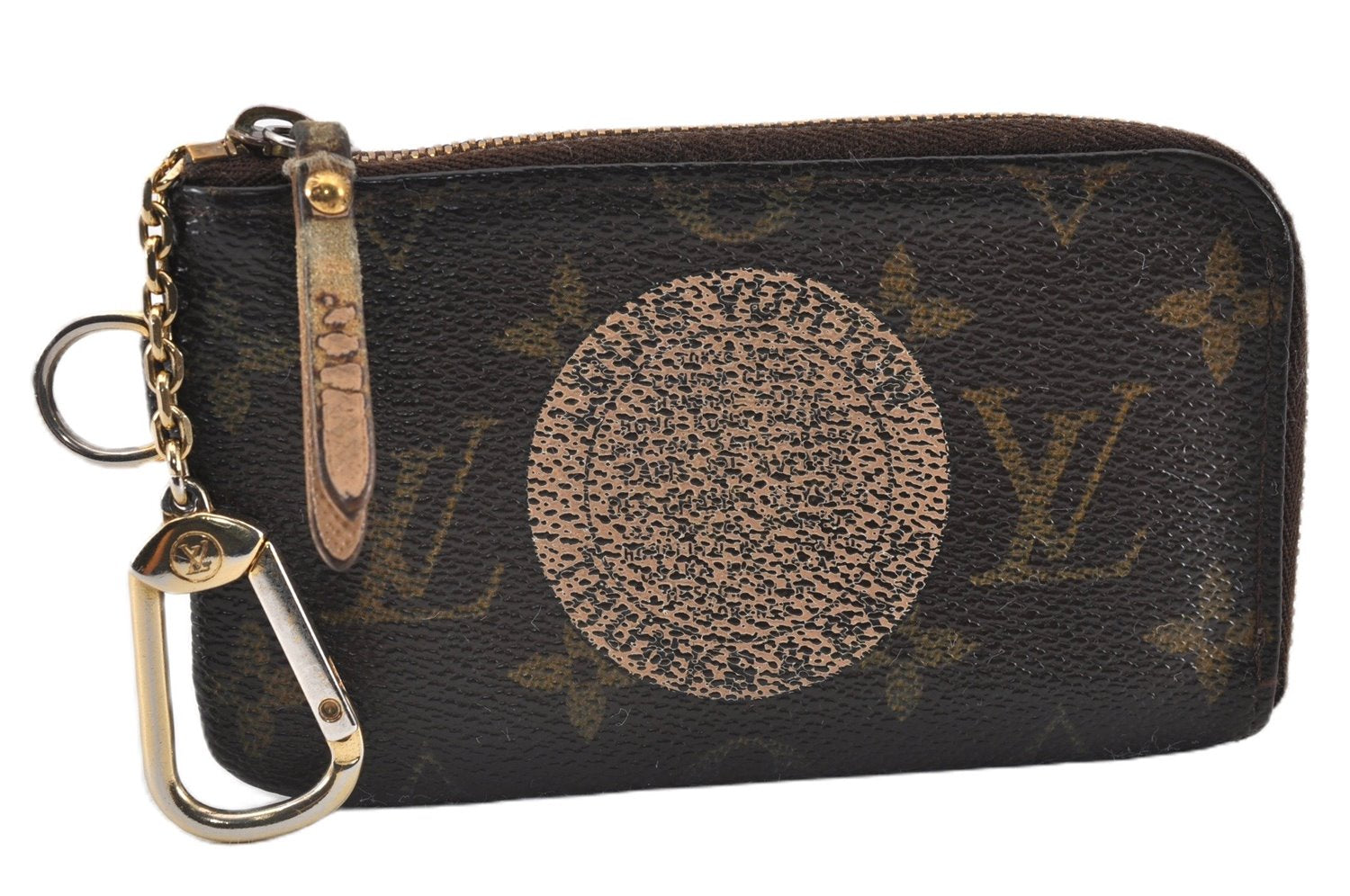 Authentic Louis Vuitton Monogram Pochette Cles Complice M58025 Coin Purse 1922G