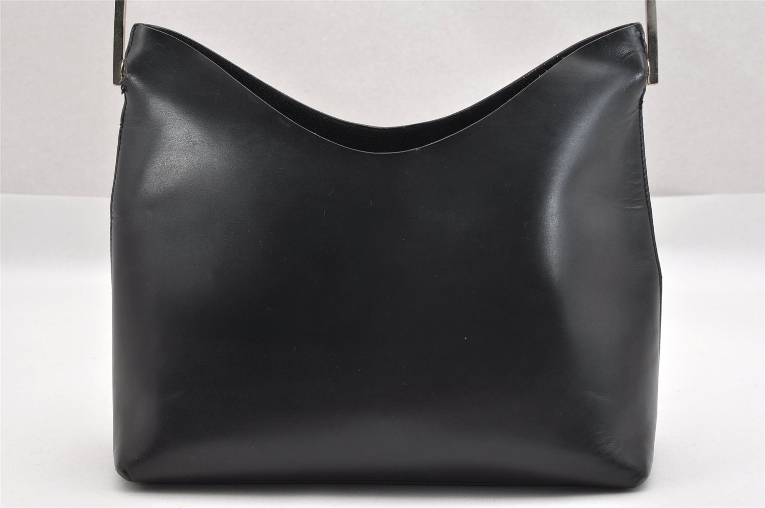 Authentic GUCCI Vintage Shoulder Hand Bag Purse Leather Black 1923I