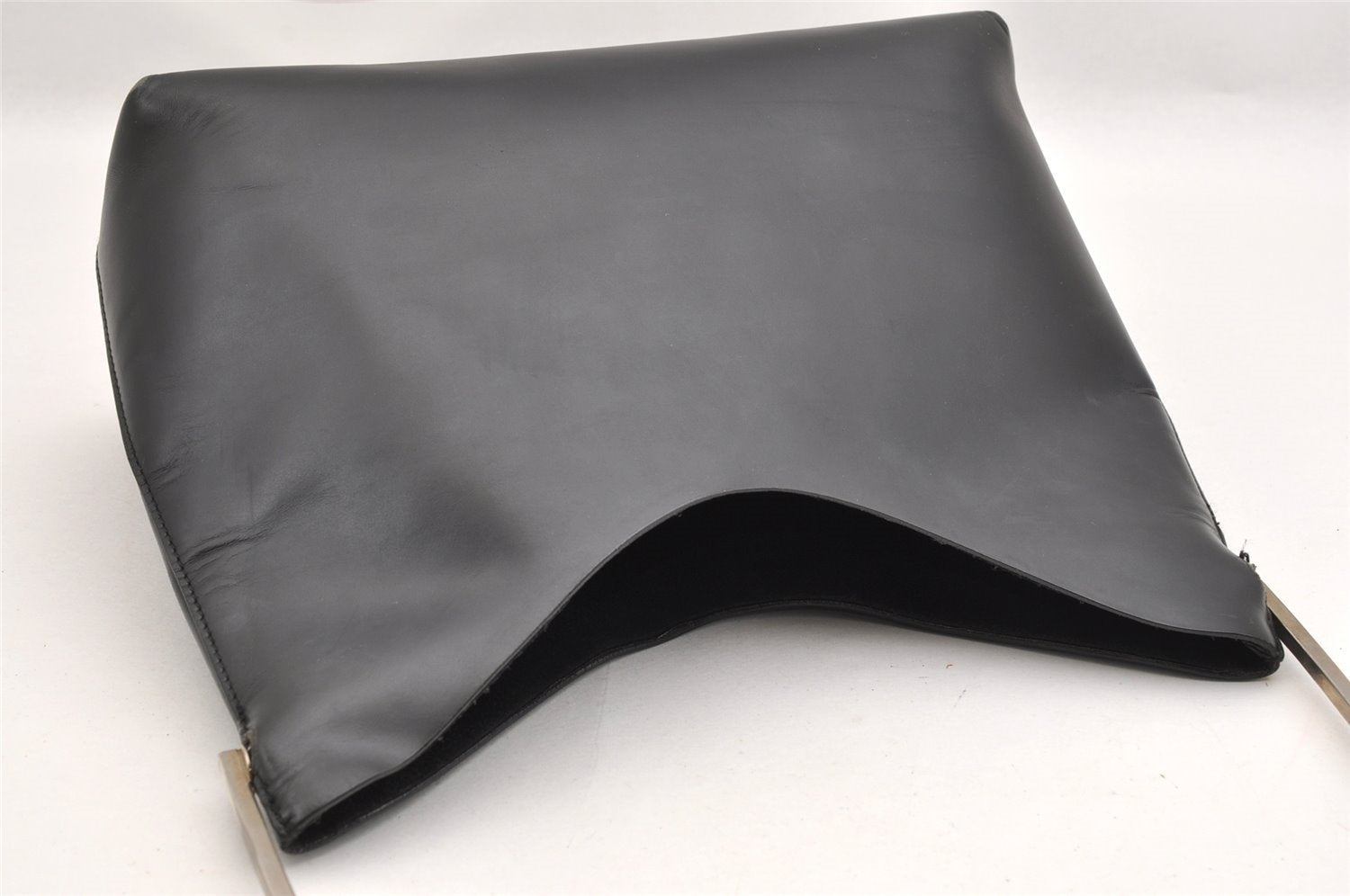 Authentic GUCCI Vintage Shoulder Hand Bag Purse Leather Black 1923I