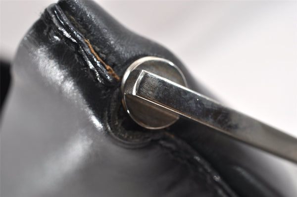 Authentic GUCCI Vintage Shoulder Hand Bag Purse Leather Black 1923I
