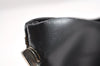 Authentic GUCCI Vintage Shoulder Hand Bag Purse Leather Black 1923I