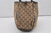 Authentic GUCCI Abbey Shoulder Tote Bag GG Canvas Leather 130736 Brown 1924I