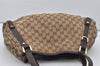 Authentic GUCCI Abbey Shoulder Tote Bag GG Canvas Leather 130736 Brown 1924I