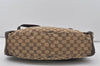 Authentic GUCCI Abbey Shoulder Tote Bag GG Canvas Leather 130736 Brown 1924I