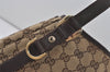 Authentic GUCCI Abbey Shoulder Tote Bag GG Canvas Leather 130736 Brown 1924I