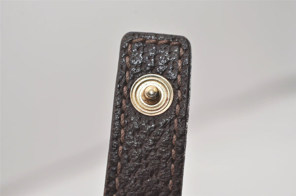 Authentic GUCCI Abbey Shoulder Tote Bag GG Canvas Leather 130736 Brown 1924I