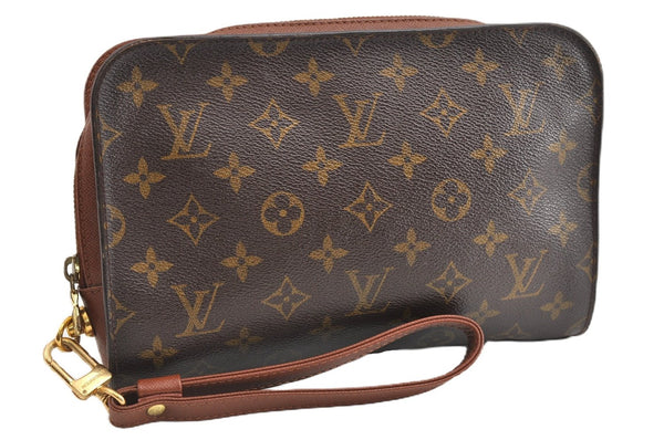 Authentic Louis Vuitton Monogram Orsay Clutch Hand Bag Purse M51790 LV 1925G