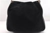 Authentic GUCCI Bamboo Vintage Shoulder Hand Bag Suede Leather Black 1927G