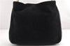 Authentic GUCCI Bamboo Vintage Shoulder Hand Bag Suede Leather Black 1927G