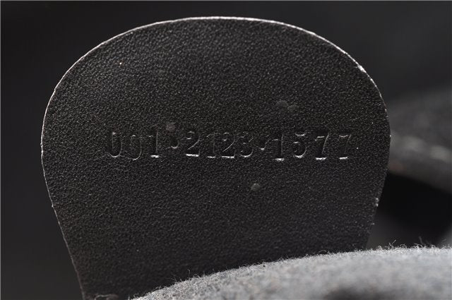 Authentic GUCCI Bamboo Vintage Shoulder Hand Bag Suede Leather Black 1927G