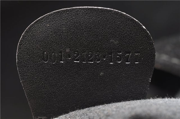 Authentic GUCCI Bamboo Vintage Shoulder Hand Bag Suede Leather Black 1927G