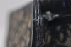 Authentic Christian Dior Trotter Clutch Bag Purse Canvas Leather Blue 1927I
