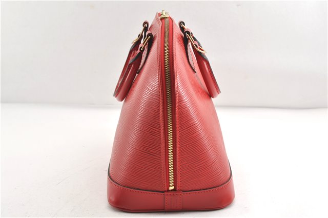 Authentic Louis Vuitton Epi Alma PM Hand Bag Red M52147 LV 1930G