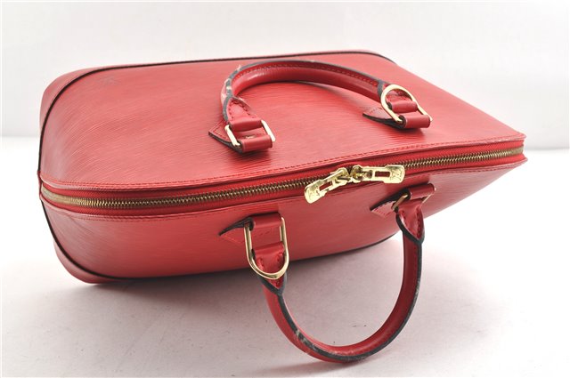 Authentic Louis Vuitton Epi Alma PM Hand Bag Red M52147 LV 1930G