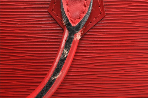 Authentic Louis Vuitton Epi Alma PM Hand Bag Red M52147 LV 1930G