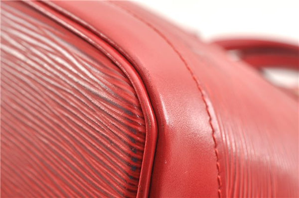 Authentic Louis Vuitton Epi Alma PM Hand Bag Red M52147 LV 1930G