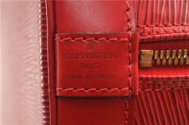 Authentic Louis Vuitton Epi Alma PM Hand Bag Red M52147 LV 1930G