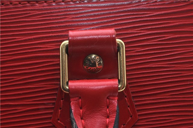Authentic Louis Vuitton Epi Alma PM Hand Bag Red M52147 LV 1930G