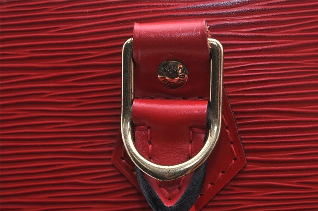 Authentic Louis Vuitton Epi Alma PM Hand Bag Red M52147 LV 1930G