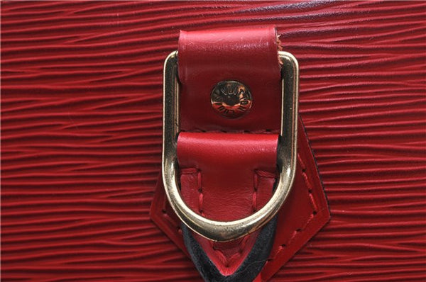 Authentic Louis Vuitton Epi Alma PM Hand Bag Red M52147 LV 1930G