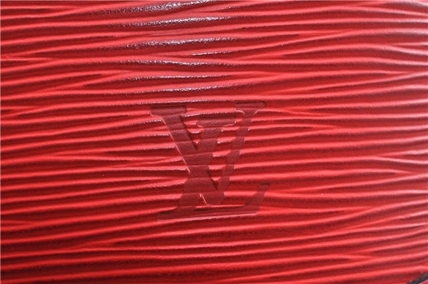Authentic Louis Vuitton Epi Alma PM Hand Bag Red M52147 LV 1930G