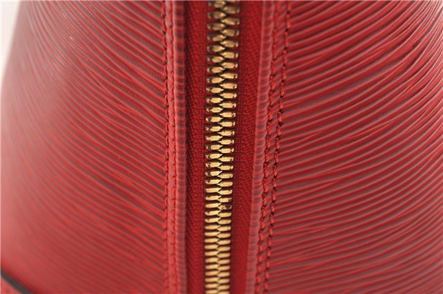 Authentic Louis Vuitton Epi Alma PM Hand Bag Red M52147 LV 1930G