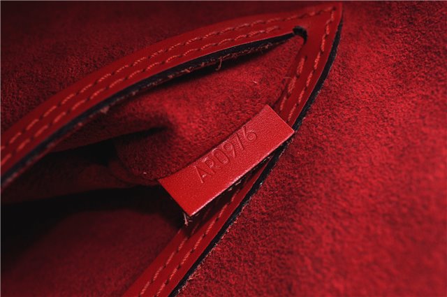 Authentic Louis Vuitton Epi Alma PM Hand Bag Red M52147 LV 1930G