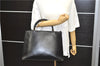 Authentic GUCCI Bamboo Shoulder Tote Bag Leather Black 1931D