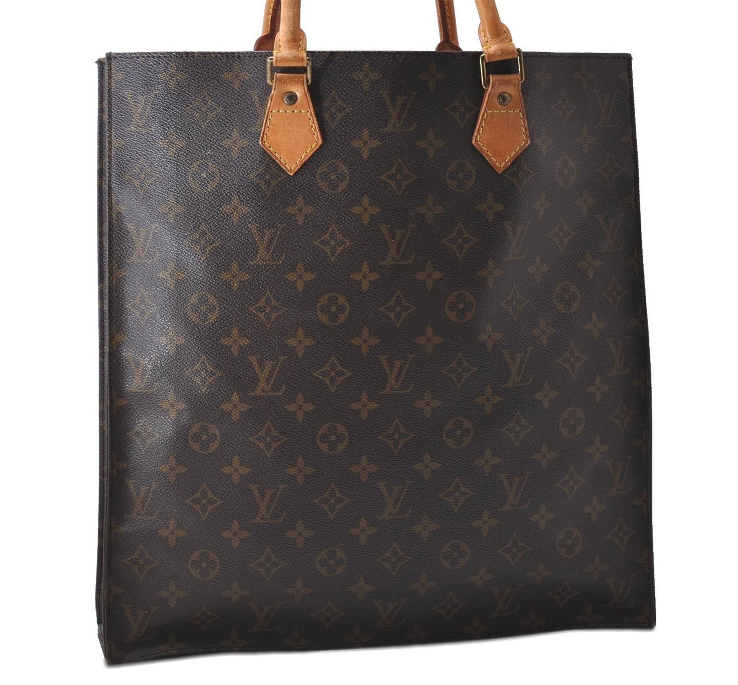 Authentic Louis Vuitton Monogram Sac Plat Hand Bag M51140 LV 1932D