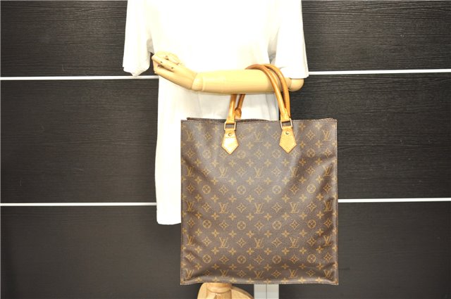 Authentic Louis Vuitton Monogram Sac Plat Hand Bag M51140 LV 1932D