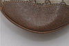 Authentic GUCCI Vintage Clutch Hand Bag Purse GG PVC Leather Brown 1933D