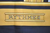 Authentic HERMES Carre 90 Scarf "RHYTHMES" Silk Black 1933I