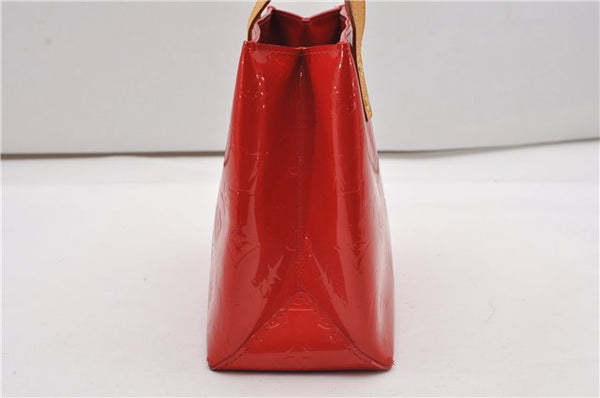 Authentic Louis Vuitton Vernis Reade PM Hand Bag Red M91088 LV 1934G