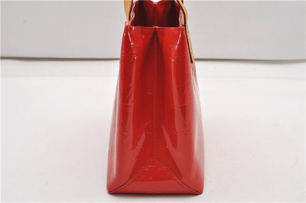 Authentic Louis Vuitton Vernis Reade PM Hand Bag Red M91088 LV 1934G