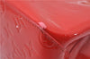 Authentic Louis Vuitton Vernis Reade PM Hand Bag Red M91088 LV 1934G