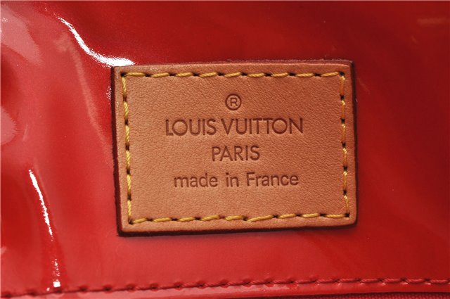 Authentic Louis Vuitton Vernis Reade PM Hand Bag Red M91088 LV 1934G