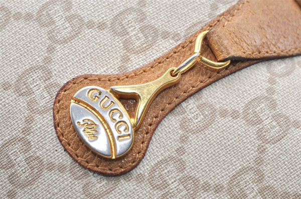 Authentic GUCCI GG Plus PVC Leather Shoulder Cross Body Bag Purse White 1936I